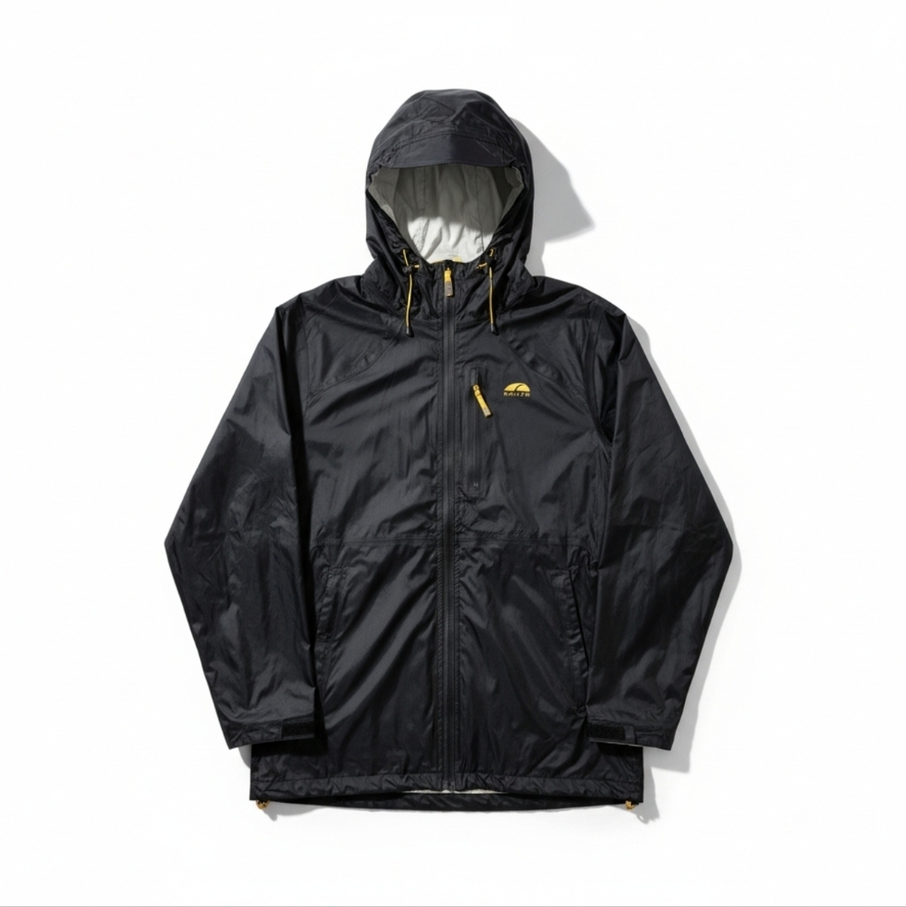 GoLite Men's XL Ultralight Rain Shell Jacket Black Yellow Packable